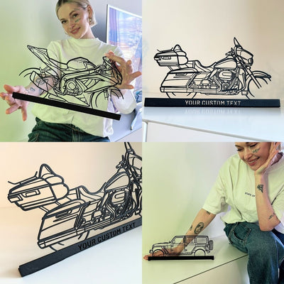 911 GT3 RS model 992 Silhouette Metal Art Stand