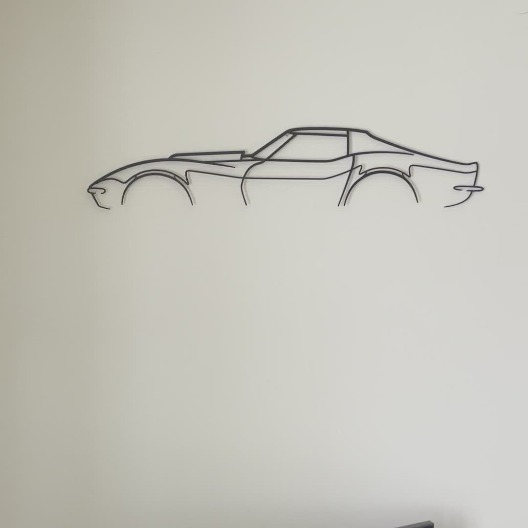 Corvette c3 L88 Classic Silhouette Metal Wall Art