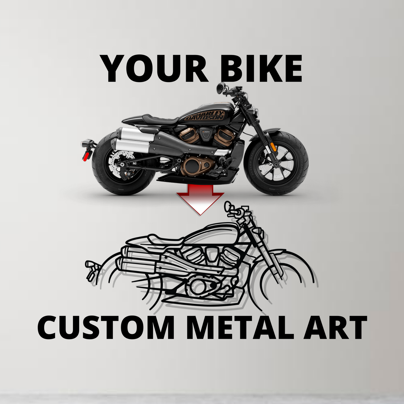 2014 Harley Davidson Road King Silhouette Metal Wall Art