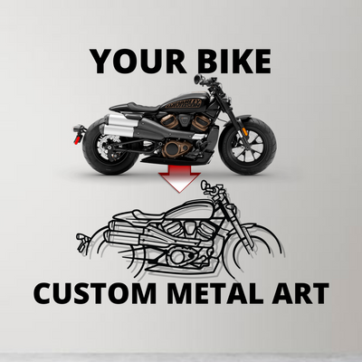 Motocross Silhouette Metal Wall Art