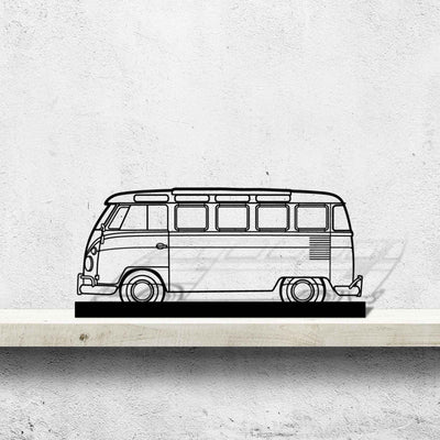 T1 Bus 1950 Silhouette Metal Art Stand