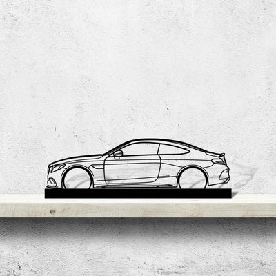 Mercedes c300 Coupe Silhouette Metal Art Stand