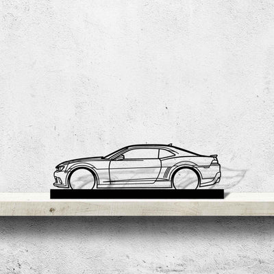 Camaro SS 2014 Silhouette Metal Art Stand