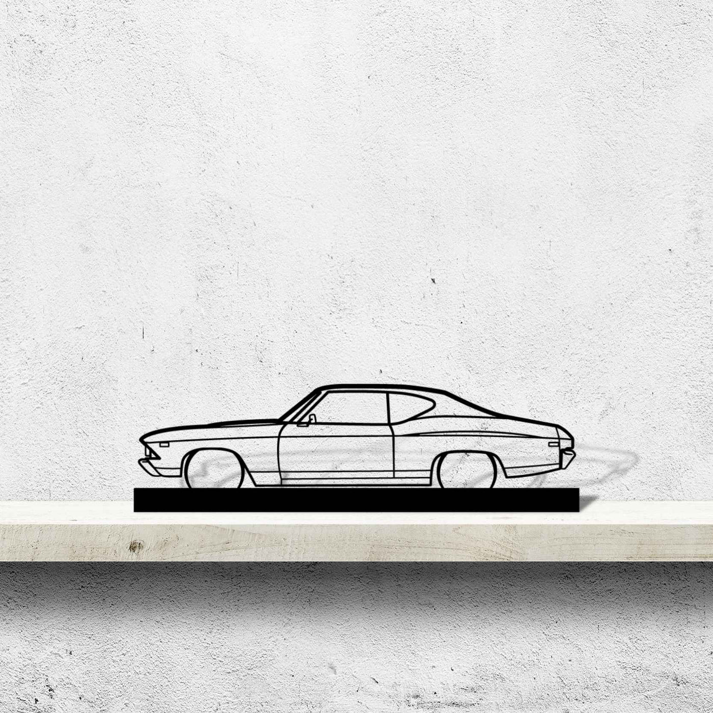 Chevelle SS 1969 Silhouette Metal Art Stand
