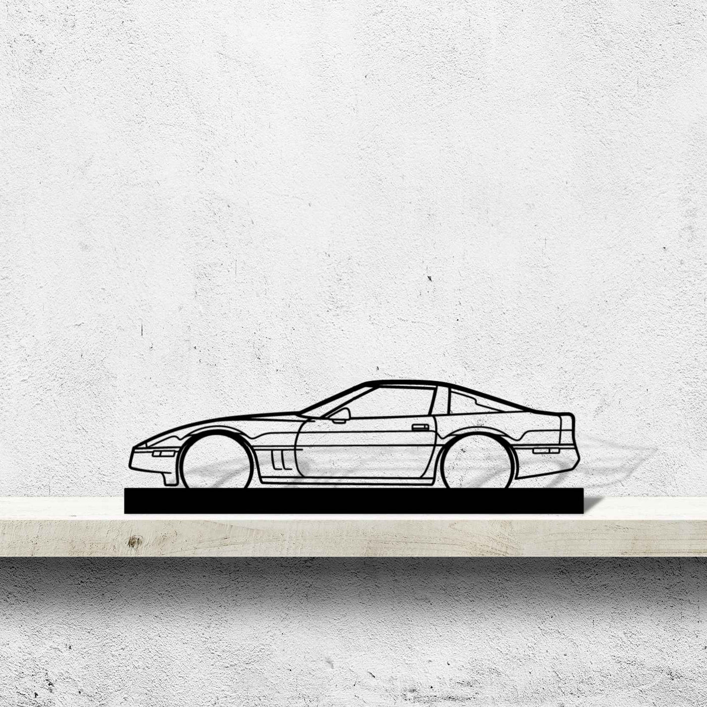 Corvette c4 Silhouette Metal Art Stand