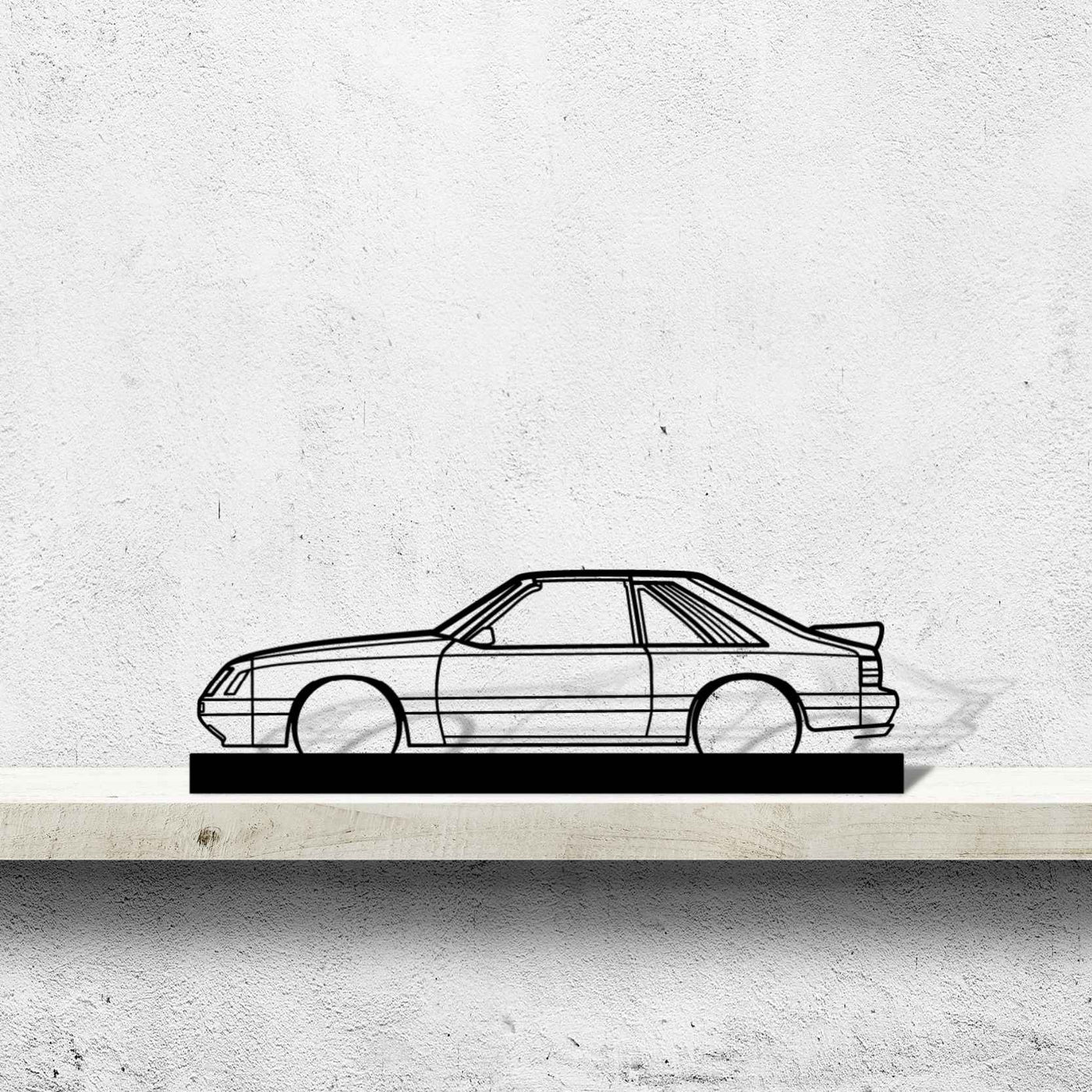 Mustang GT 1985 Silhouette Metal Art Stand