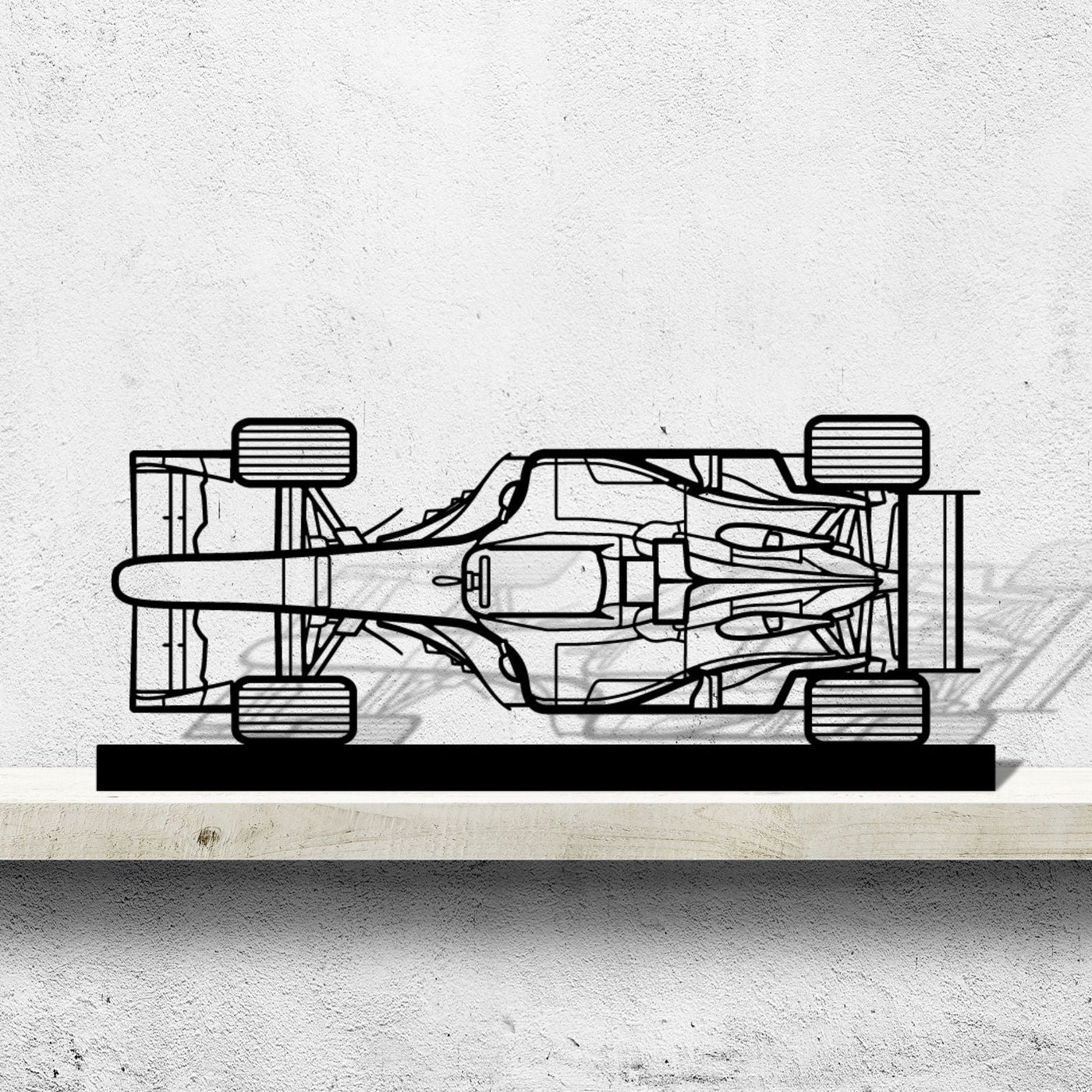 F1 2004 Top View Silhouette Metal Art Stand