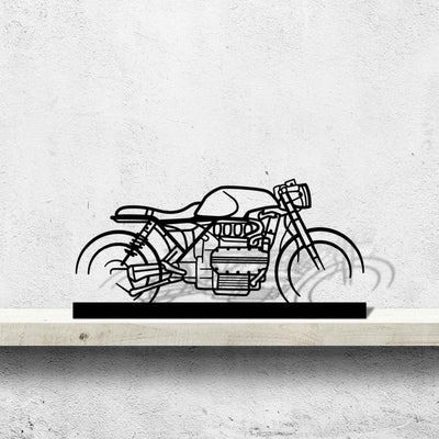 K1100 Cafe Racer Silhouette Metal Art Stand
