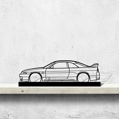 R33 GTR 1995 Silhouette Metal Art Stand