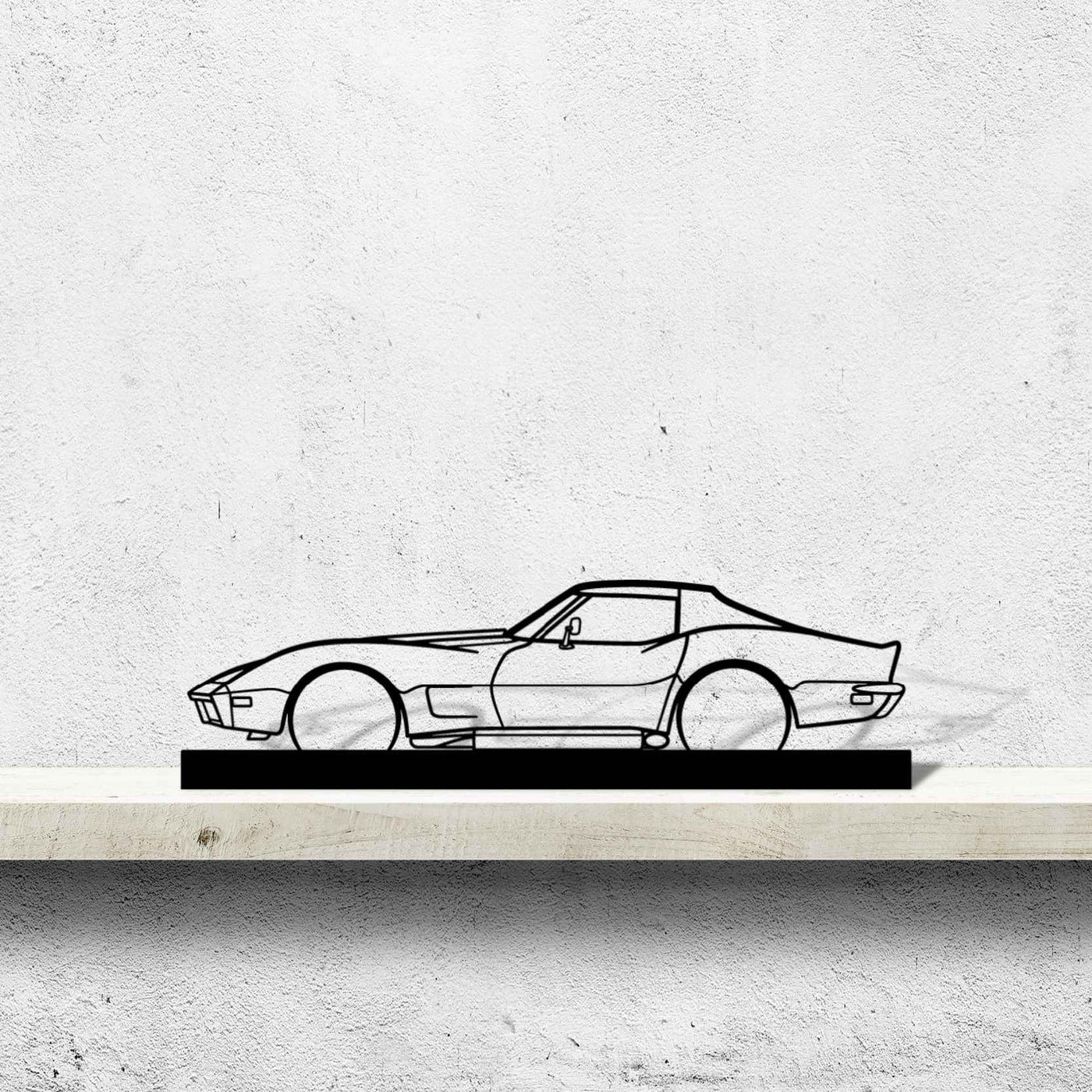 Corvette C3 1973 Silhouette Metal Art Stand