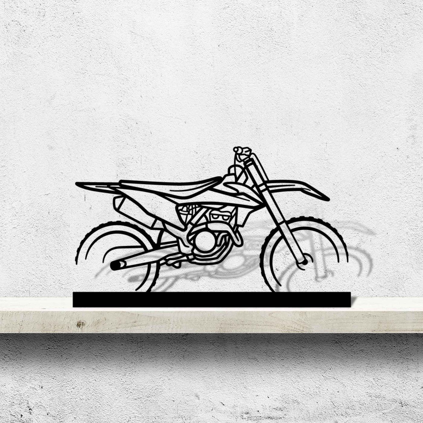 Motocross Silhouette Metal Art Stand