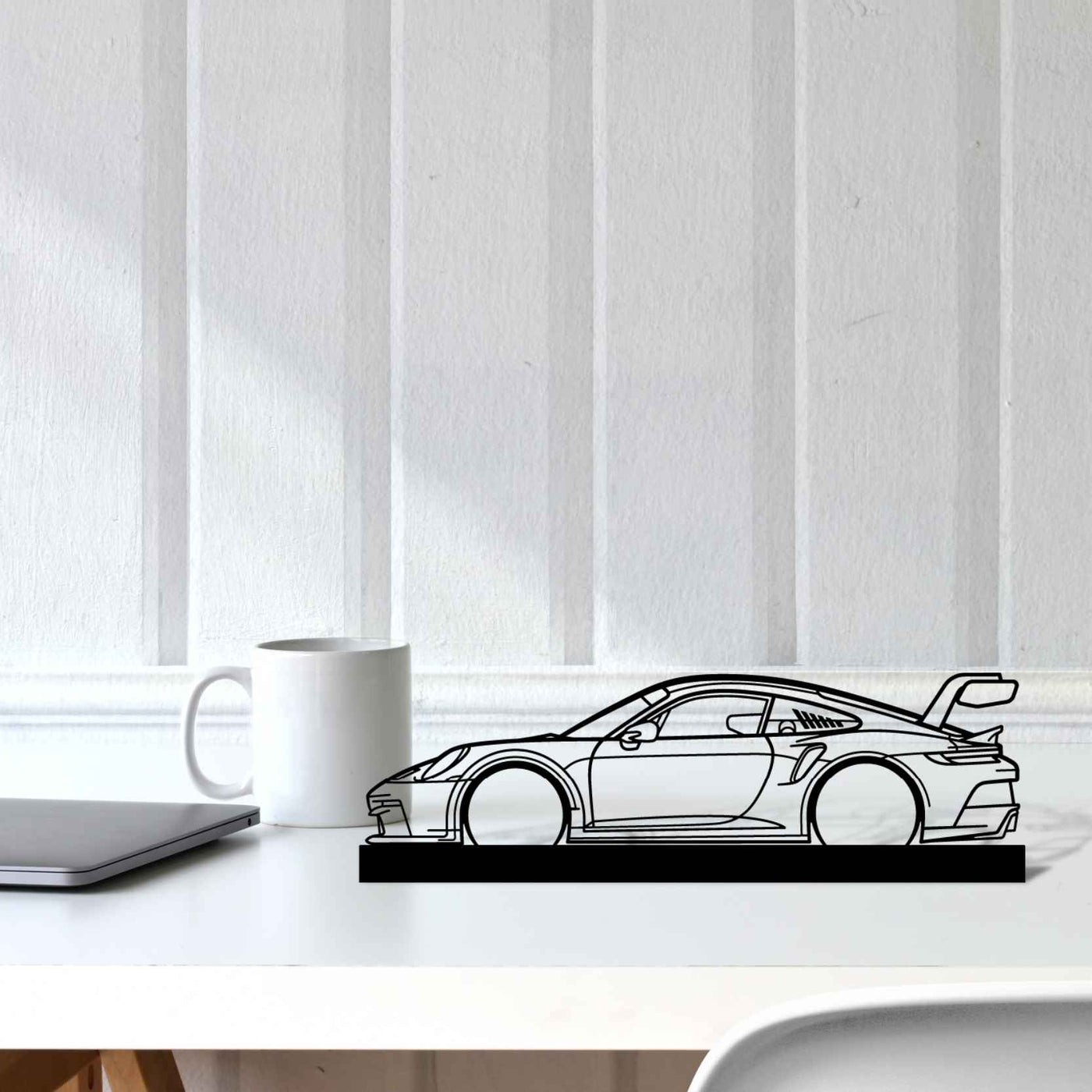 911 GT3 Cup model 992 Silhouette Metal Art Stand