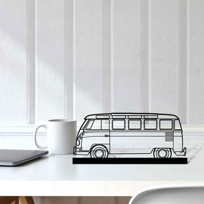 T1 Bus 1950 Silhouette Metal Art Stand