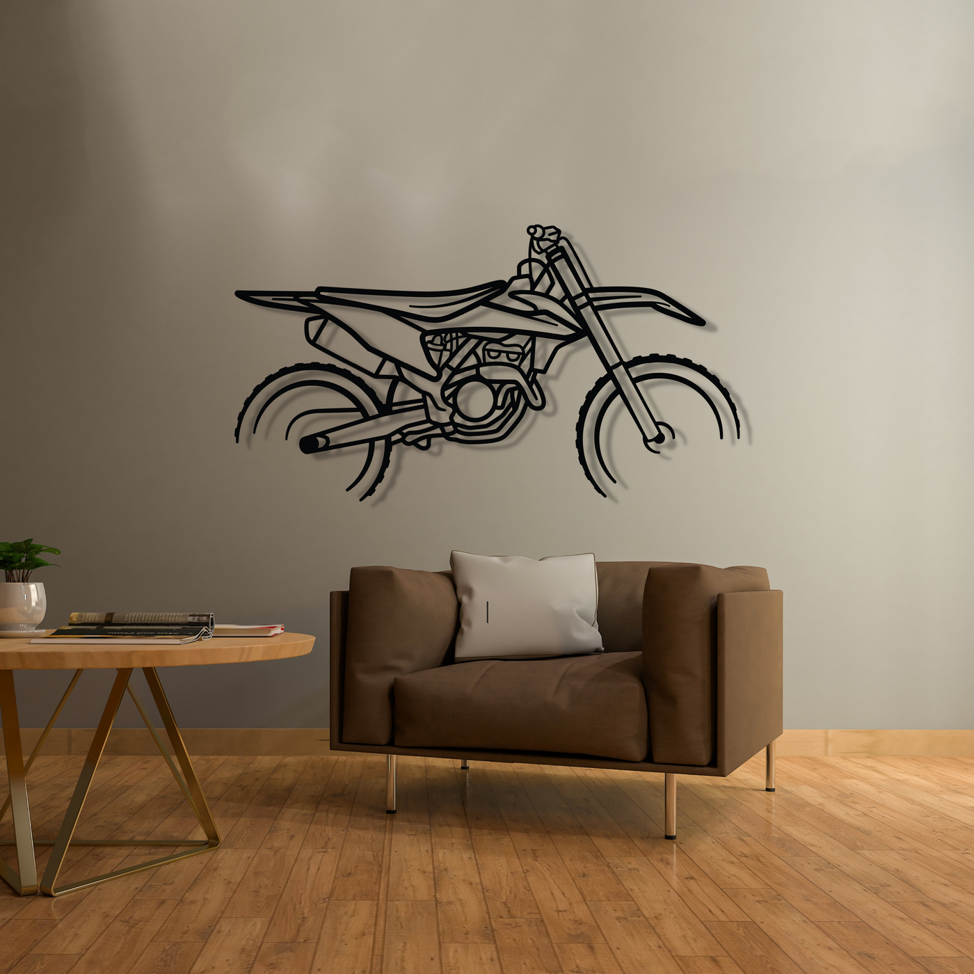 Motocross Silhouette Metal Wall Art
