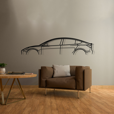 Model 3 Performance Classic Silhouette Metal Wall Art
